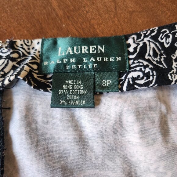 Lauren Ralph Lauren Short Black and White Skirt Sz 8P - Picture 8 of 9
